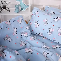 Підковдра MirSon Бязь Kids Time 20-0037 Cute blue zebra 160х220 см (2200009639647) - мініатюра 3