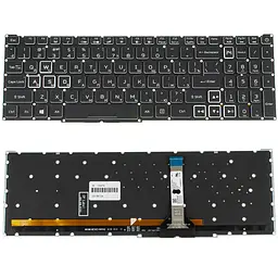 Клавіатура для ноутбука ACER (Nitro: AN517-55) rus чорний без фрейму підсвічування клавіш RGB