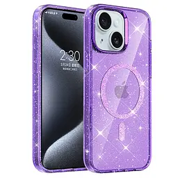 Чохол TPU Eclipse Sparkle Magnetic Fit для Apple iPhone 14 / 13 (6.1") Purple