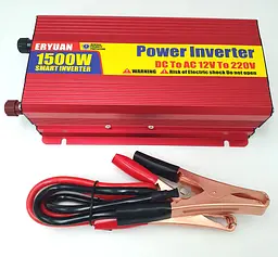 Автоінвертор 12 V-220 V перетворювач напруги з USB-портом 1500 W модифікована синусоїда Eryuan 12 V-220 V 1500 Вт