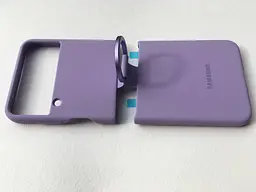 Оригінальний силіконовий чохол Silicone Cover with Ring Samsung Galaxy Flip4 Bora Purple (EF-PF721TVEGUA) - мініатюра 9