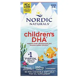 Риб'ячий жир для дітей Nordic NaturalsChildrenёs DHA 90 кап полуниця - мініатюра 2