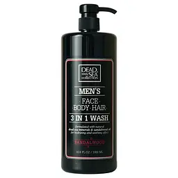 Гель для душу чоловічий Dead Sea Collection Sandalwood 3 в 1 для тіла, волосся та обличчя 1000 мл
