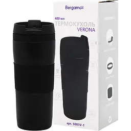 Термокружка Bergamo Verona 400 мл чорна (5001V-1) - мініатюра 2