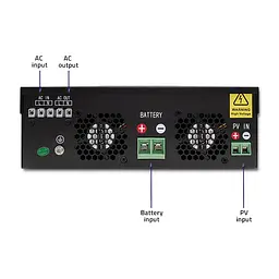 Інвертор гібридний Qoltec Hybrid Off-Grid 1.5kW 80A 12V MPPT - мініатюра 4