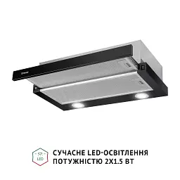 Витяжка телескопічна Perfelli TL 602 BL LED - мініатюра 4
