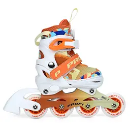 Ролики розсувні дитячі PROFI KIDS р. 27-30 з колесами PU Срібний (AP-122-R-63)