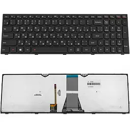 Клавіатура для ноутбука LENOVO (G50-30, G50-45, G50-70, Z50-70, Z50-75, Flex 2-15) rus, black, підсвічування клавіш - мініатюра 2