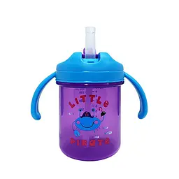 Дитячий поїльник з трубочкою Little pirate MGZ-0335 Deep-Blue 280 мл