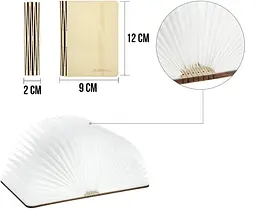 Складна настільна світлодіодна лампа у формі книги із USB-зарядкою - мініатюра 12
