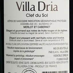 Вино Villa Dria Cabernet Rouge Cotes De Gascogne IGP, червоне, сухе, 0,75 л - мініатюра 6