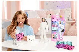 Лялька Barbie Cutie Reveal Зимовий блиск у костюмі ведмедя, 30 см (HJL64) - мініатюра 5