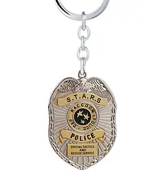 Брелок Обитель зла Resident Evil Raccoon Police Badge Logo RE 30.24