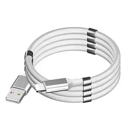 Кабель магнітний USB to Lightning 1 м білий