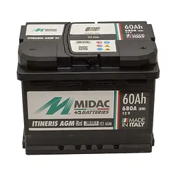 Акумулятор 6СТ-60 Ah MIDAC ITINERIS START STOP AGM, 12V, 60Ah, R EN680А - мініатюра 2