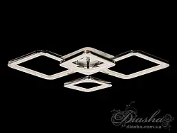 Стельовий світильник LED Diasha 8060/2+2HR, 100W, 3200K-6500K, хром, акрил, сучасний стиль з пультом, димером, підсвічуванням - мініатюра 3