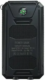 Зовнішній повербанк Solar Power Bank 30000 мА/год із компасом Чорний (2104618804)