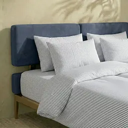 Простирадло на резинці з вареної бавовни 200х220х30 NORDIC STRIPE COSAS (2200000050168) - мініатюра 4