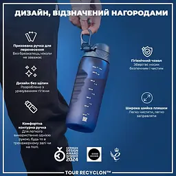 Пляшка для води ION8 750 мл (ЕКО пляшка) BPA Free Navy (I8RF750NAV) - мініатюра 5