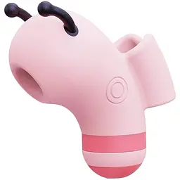 Вакуумний стимулятор з мікрострумами CuteVibe Beebe Pink на палець