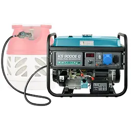 Генератор газобензиновий Konner&Sohnen KS 9000E G LPG, 230В, 6.5кВт, електростартер, 83.0кг