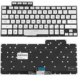 Клавіатура для ноутбука ASUS (GA401 series) ukr, сріблястий, без фрейму, підсвічування клавіш