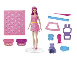 Набір для творчості з масою для ліплення Hasbro Barbie. Серця та волосся (G1357) - мініатюра 5