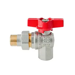 Кран з американкою кутовий Koer Extreme KE.228-15 - 1/2" ручка "метелик" червона KR5763 - мініатюра 6