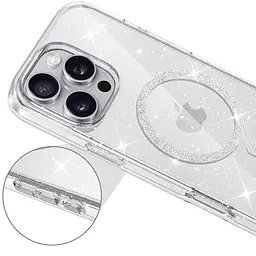 Чохол TPU Eclipse Sparkle Magnetic Fit для Apple iPhone 16 Pro (6.3") Clear - мініатюра 6