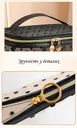 Уцінка. Набір органайзерів-косметичок LoveYouHome прозорих 14х21х14 см та 10х19 см бежевий (59043) - мініатюра 9