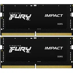 Модуль пам'яті для ноутбука SoDIMM DDR5 32GB (2x16GB) 5600 MHz Impact Black Kingston Fury (ex.HyperX) (KF556S40IBK2-32) - мініатюра 4