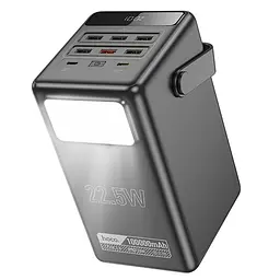 Зовнішній акумулятор Hoco DB03 Endure 100000mAh 22.5W Power Bank with Lamp чорний - мініатюра 2