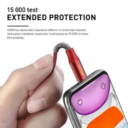 Кабель Luxe Cube Armored USB-Lightning, 1м, червоний (8886668686099) - мініатюра 4