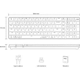 Клавіатура MiiiW K10 Ultra-Slim Pro Black [MWWMKP01] [112762] - мініатюра 5