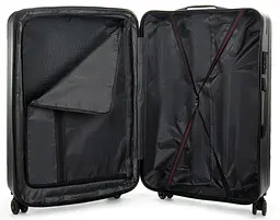 Валіза середня Fashion з розширенням M 78 л 42x60x28 см ABS-пластик Сріблястий - мініатюра 4