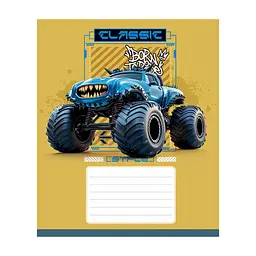 Зошит Школярик Star Cool Trucks 12 аркушів клітинка (012-3682K), в асортименті