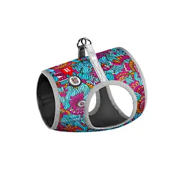 Шлея для собак м'яка Waudog Clothes з QR паспортом, малюнок Літо, XS4, 36-39 см, З 26-28 см
