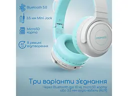 Навушники з мікрофоном Promate Panda Aqua (panda.aqua) - мініатюра 7