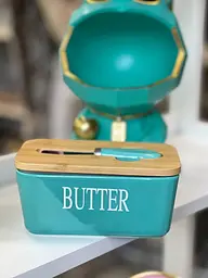 Маслянка з ножем "Butter" блакитна, 17,5x10,5x8 см - мініатюра 4