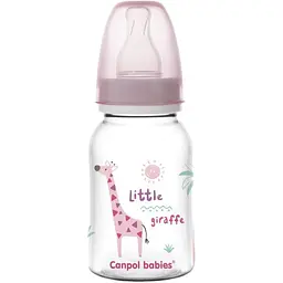 Пляшечка для годування Canpol babies Жираф 120 мл рожева (59/100)