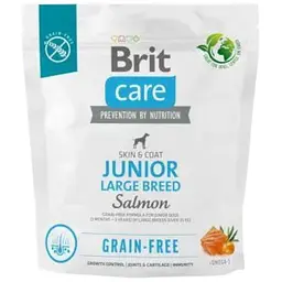 Сухий корм Brit Care Dog Grain-free Junior Large Breed для молодих собак великих порід, беззерновий з лососем, 1 кг
