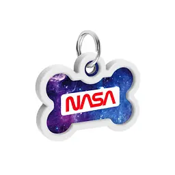Адресник для собак і котів Waudog Smart ID з QR паспортом, NASA21, L, 40х28 мм - мініатюра 4