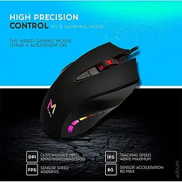 Миша Aikun Apparition Optical Gaming Mouse Backlight GX53 1000-3200DPI - мініатюра 5
