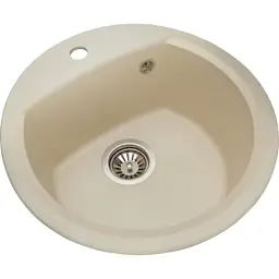 Мийка кухонна GRANADO RONDA ivory з сифоном (470*490mm.) (gr2204) - мініатюра 2