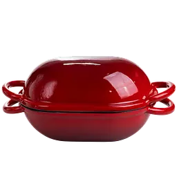 Форма-жаровня для хліба чавунна емальована 1,4 л, червоний Yongkang HP-FLG-23 RED