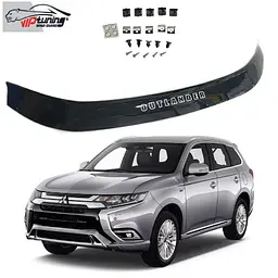 Дефлектор капоту мухобійка для Mitsubishi Outlander 2012-2021 Євро Кріплення (Vip Tuning) MSH25
