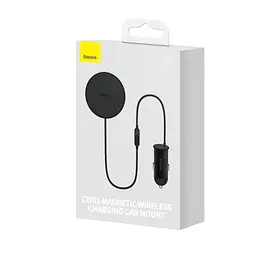 Бездротовий Автомобільний зарядний пристрій Baseus CW01 MagSafe Wireless Charging 15W (+АЗУ USB 25W) чорний C40141000111-01 - мініатюра 5