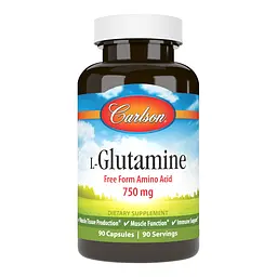 Амінокислота Carlson Labs L-Glutamine 750 мг 90 капсул - мініатюра 2