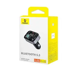 АЗП з FM-модулятором Baseus S-09 Pro Series Car FM Transmitter Cluster Black - мініатюра 2