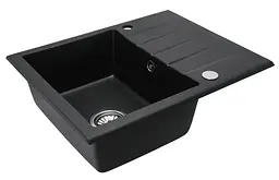 Кухонна мийка гранітна Rea North black metalic ZLE-00126, Чорний